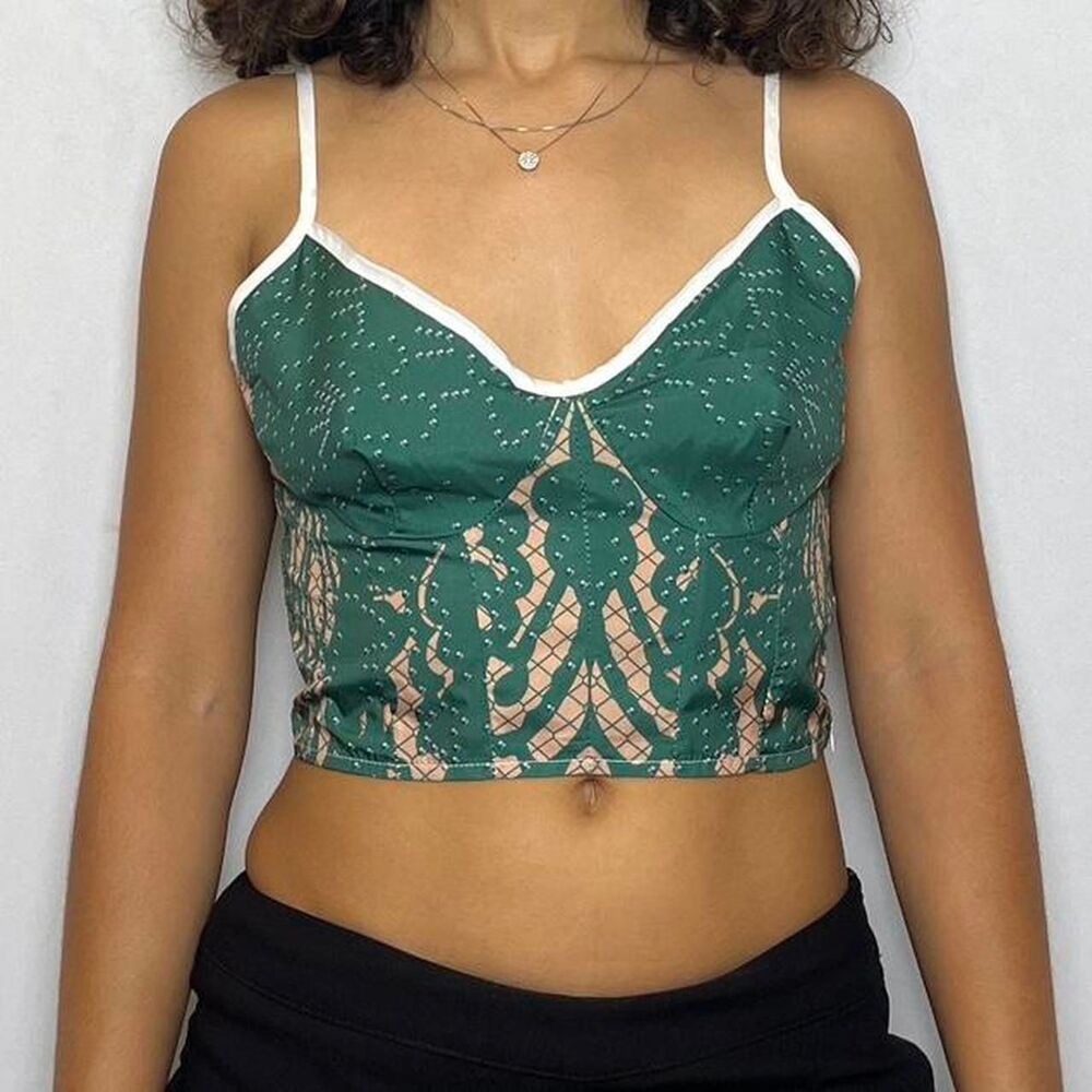 Unbranded Women's Green and Tan Vest